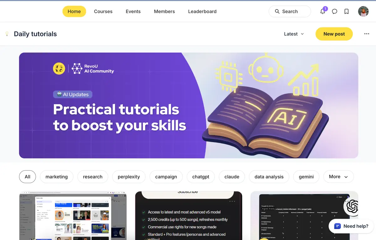 AI tutorial content