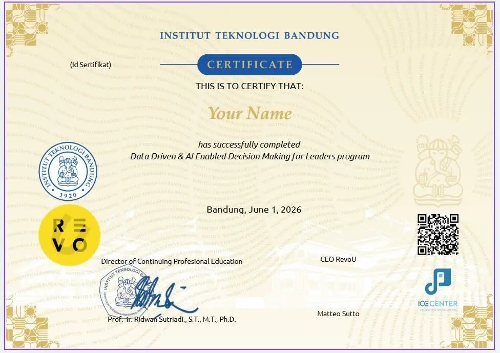 ITB Certificate of Completion preview